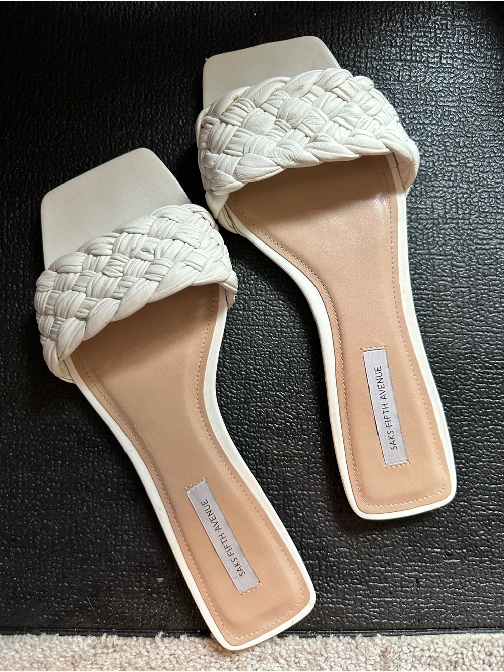 White Sandals , Saks Off Fifth, size 9.5